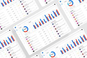 Management Dashboard UI Kit, an UI Kit Template by iDoodle Studio