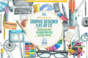 41 DESIGNER FLAT LAY PNG Drawings