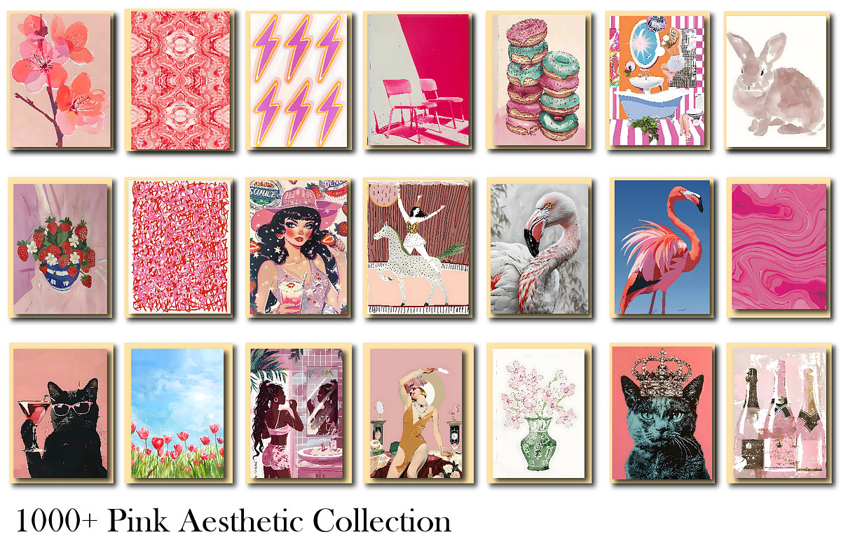Pink Aesthetic Wall Art Collection, a Wallpaper Photo by Chipshpow Graphics (Photo 8 of 10)