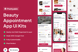 Prettyskin - Beauty Appointment App, an UI Kit Template by Minialis