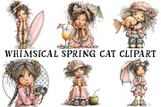 Whimsical Summer Girl Clipart, an Illustration by OK Design (Thumbnail 2 of 6)