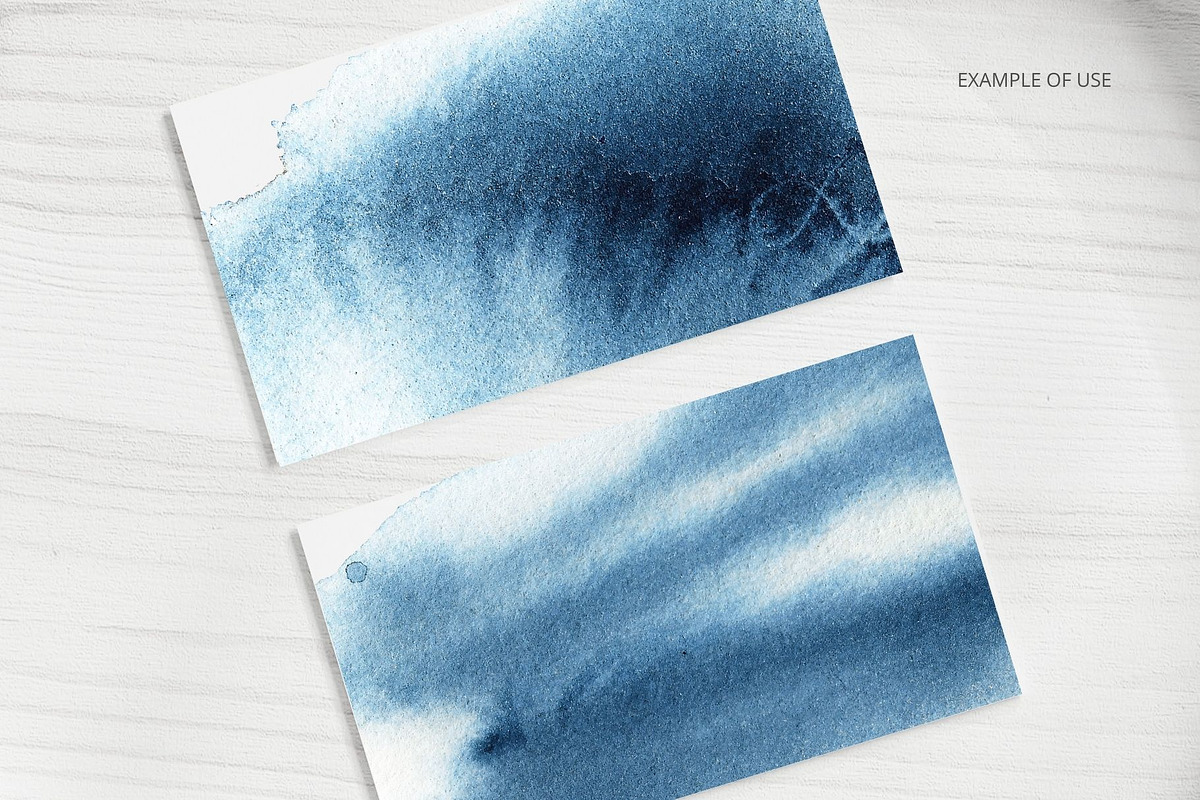 Indigo Blue Watercolor Washes, a Texture Graphic by Kolorata Art (Photo 5 of 5)