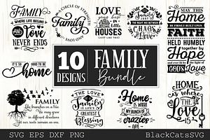 Family and home SVG bundle 10 design