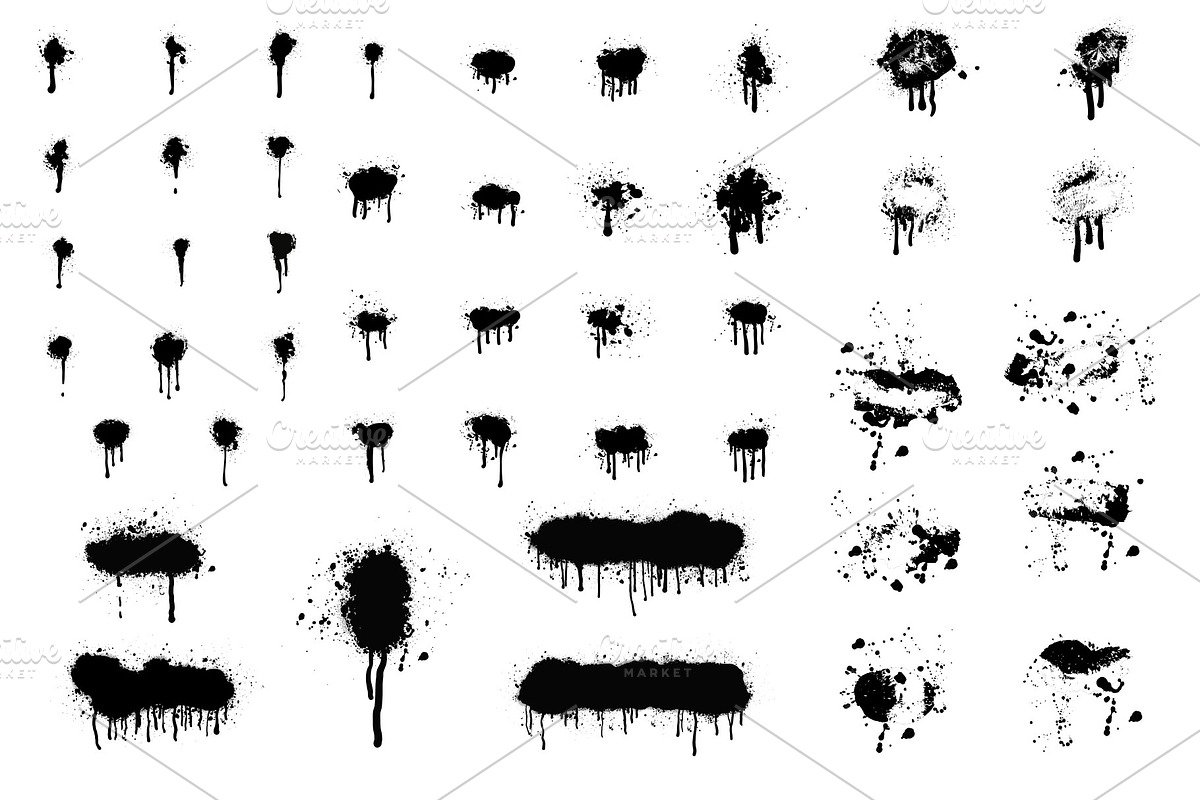 Spray Paint Art Set, a Texture Illustration by Vectorwins Premium Shop (Photo 3 of 4)