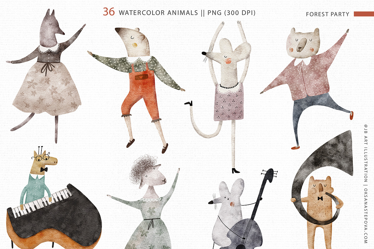 Forest Party, an Animal Illustration by Oksana Stepova (Photo 10 of 16)