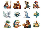 Christmas Nativity Clipart, an Illustration by Design Market (Thumbnail 2 of 3)