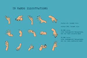 Hand vector illustrations