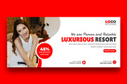 Hotel and Resort Social Media Banner, a Social Media Template by nandinigraphics (Thumbnail 2 of 3)