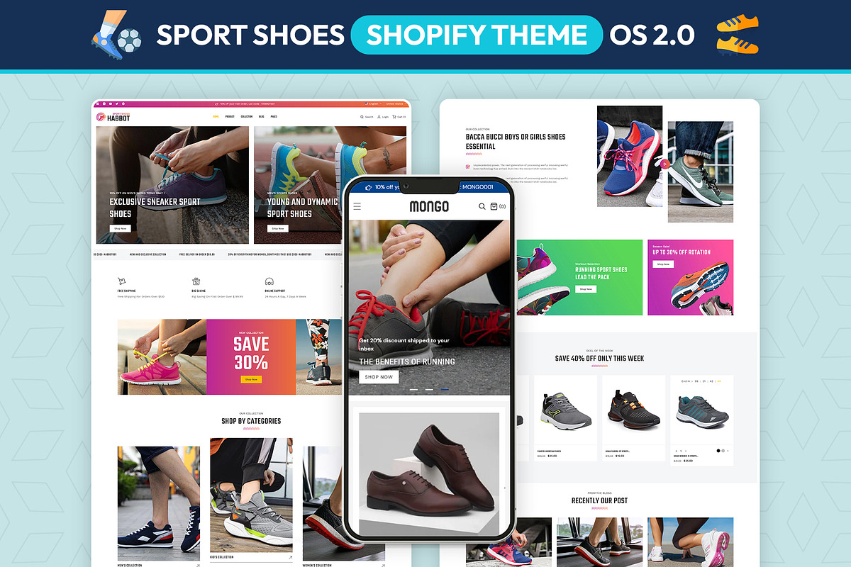 Footwear Sports Shoes Shopify Theme, a Shopify Template by LogicGo Shopify Experts (Photo 1 of 7)