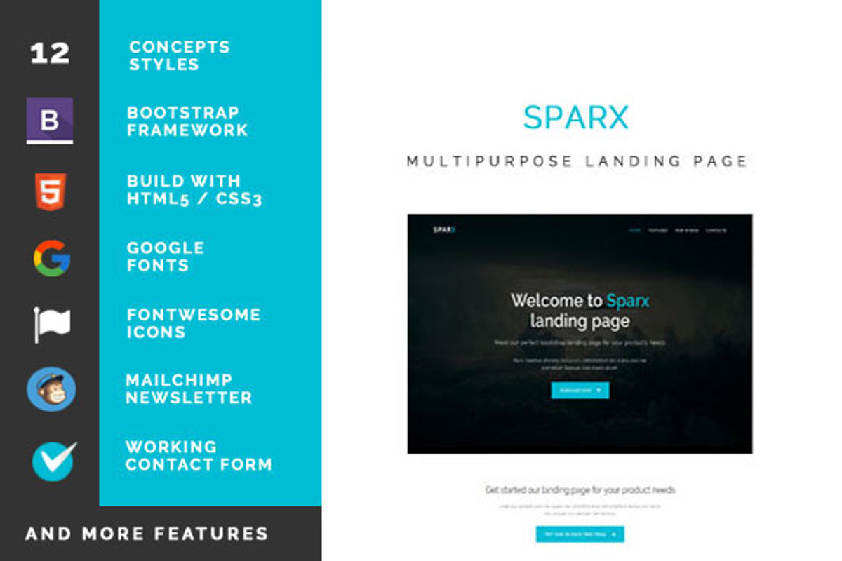 Sparx | Multipurpose landing page, a Bootstrap Template by SS-Creatives