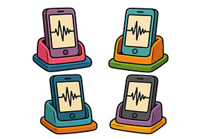 Colorful smartphone holders, an Illustration by ZinetroN