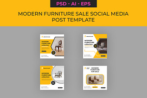 Modern Furniture Social Media Design, a Social Media Template by Lakhan1998