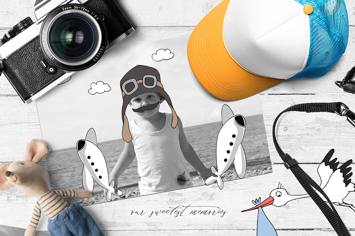 Artistic Funny Overlay + Bonus, an Animal Illustration by Eva Katerina
