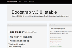 Bootsrap 3.0. Theme Black&White