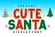 Cute Santa - Christmas Display Font, a Handwritten Font by KiddoGlyphs Studio (Thumbnail 1 of 4)