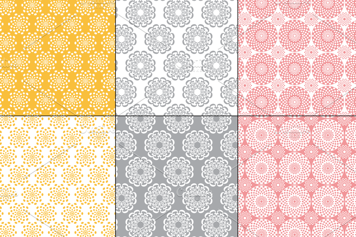 Seamless Pastel Medallion Geometrics preview 3