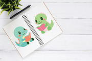14 Cute Dino Dinosaur Character, an Animal Illustration by jongcreative (Thumbnail 4 of 7)