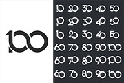 number 10 to 100 logo design, a Branding & Logo Template by BARONSTD (Thumbnail 3 of 3)