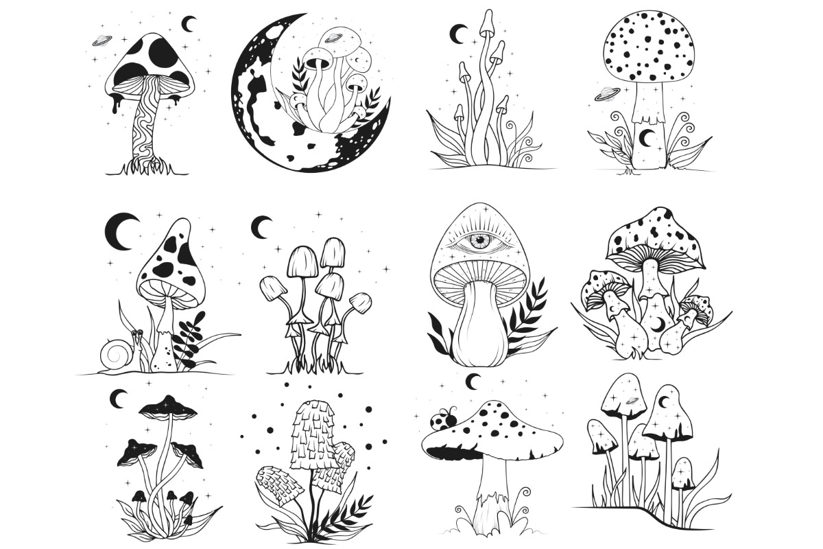 Mushrooms Set 3 Procreate Brush, a Brush Add-On by Disasterology Ink (Photo 8 of 10)