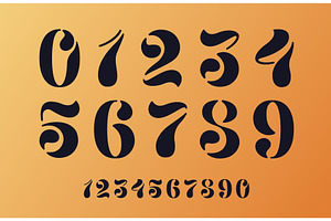 Vintage decorative numbers, a Decorative Illustration by Buch&Bee