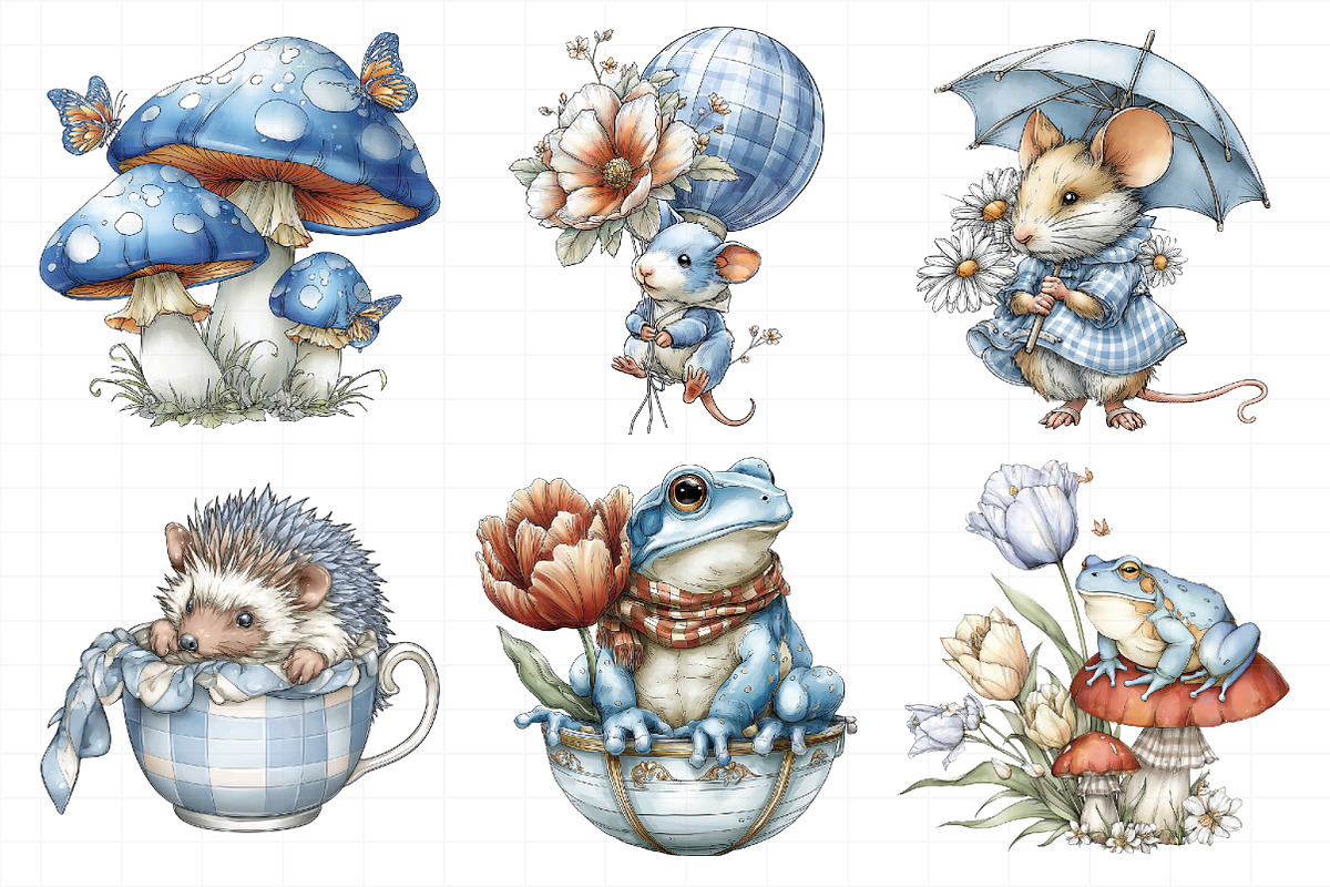 Whimsical Spring Gingham Clipart, an Illustration by Daily.Designs (Photo 8 of 8)