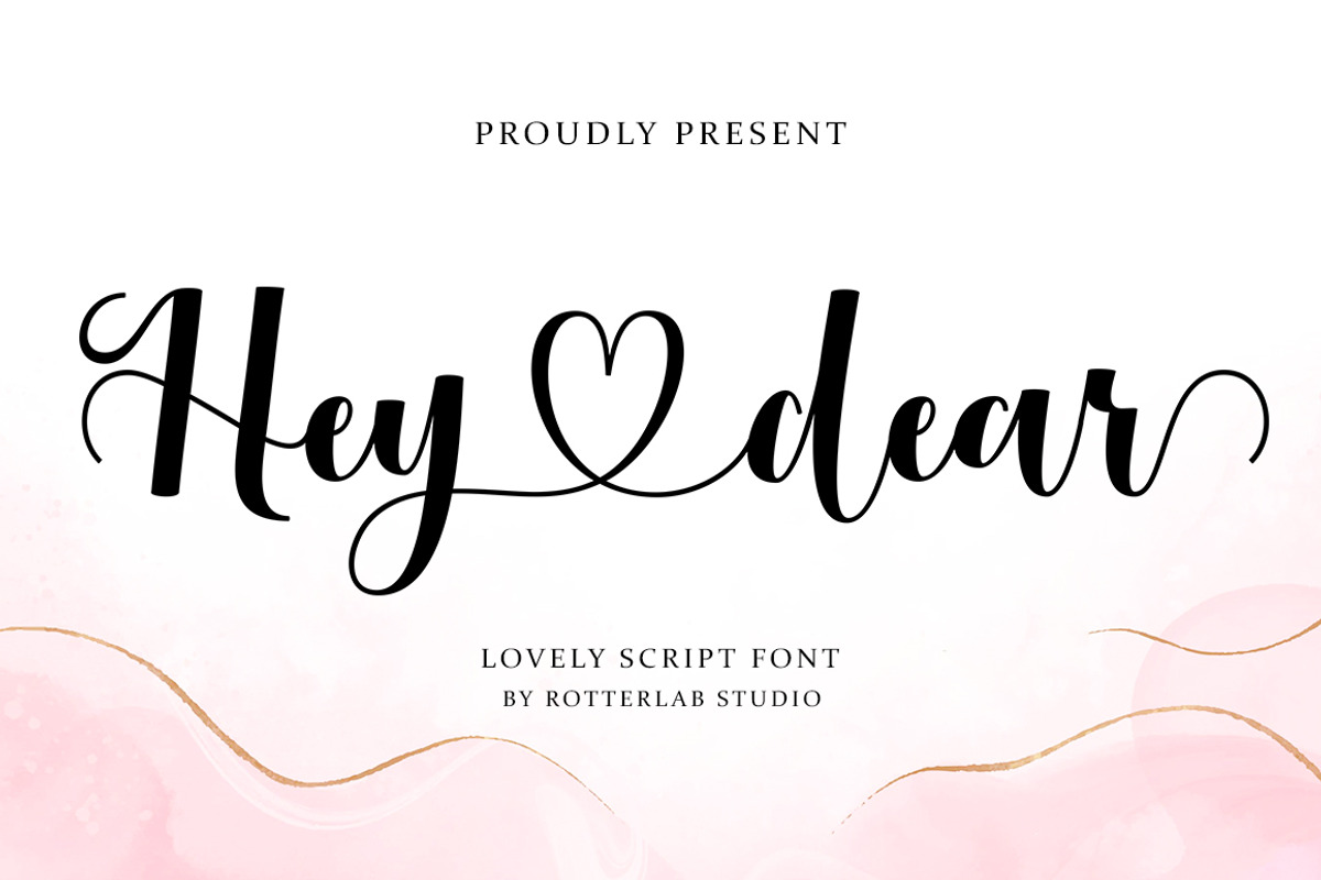 Hey Dear, a Script Font by Rotterlab Studio (Photo 1 of 8)
