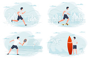 Summer Activities Illustrations Set, a Healthcare Illustration by Tashal (Thumbnail 3 of 8)