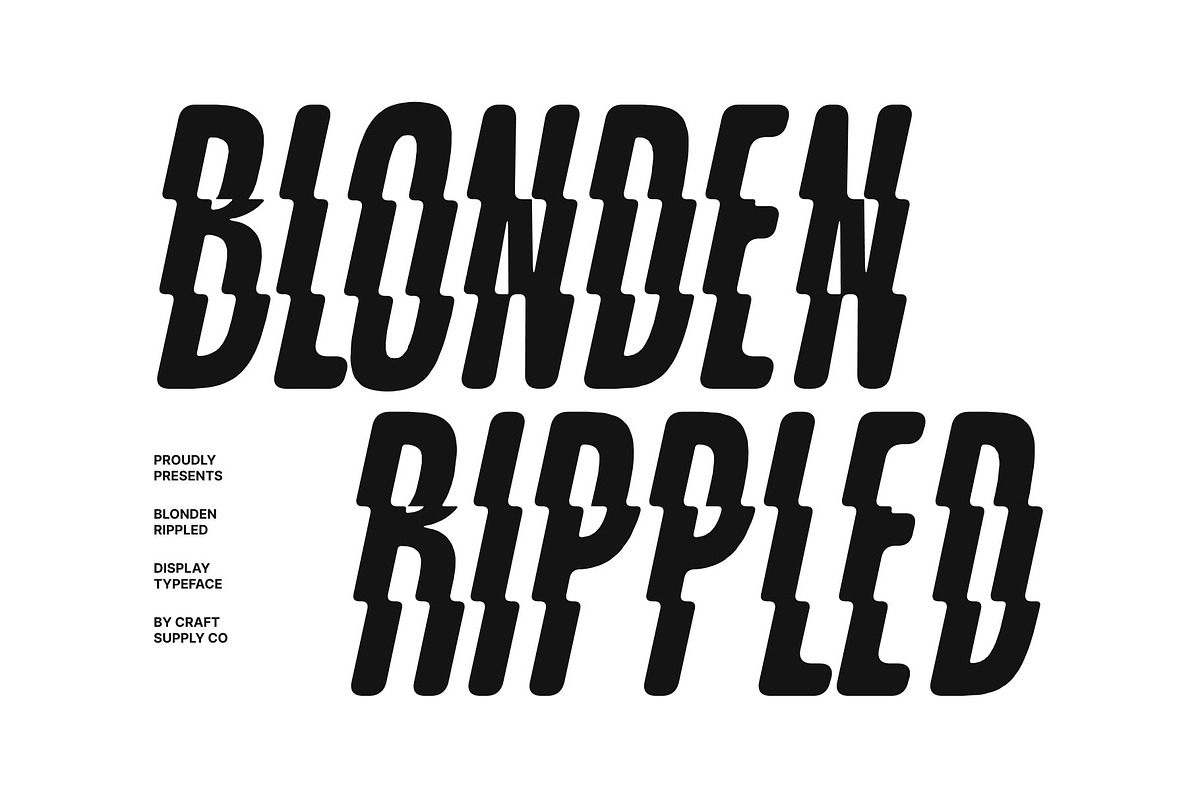 Blonden Rippled, a Sans Serif Font by Craft Supply Co. (Photo 1 of 8)