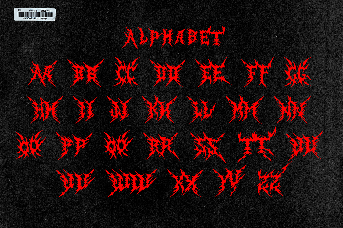 MordeR Metal Horror Font, a Blackletter Font by dansdesign (Photo 2 of 6)