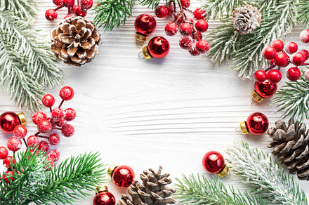 Christmas Decor with Copy Space, a Holiday Photo by Olena Rudo