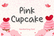 Pink Cupcake, a Handwritten Font by Aisyah (Thumbnail 1 of 5)