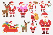 Santa Claus Vector Set, an Object Graphic by Eklip Studio (Thumbnail 2 of 2)