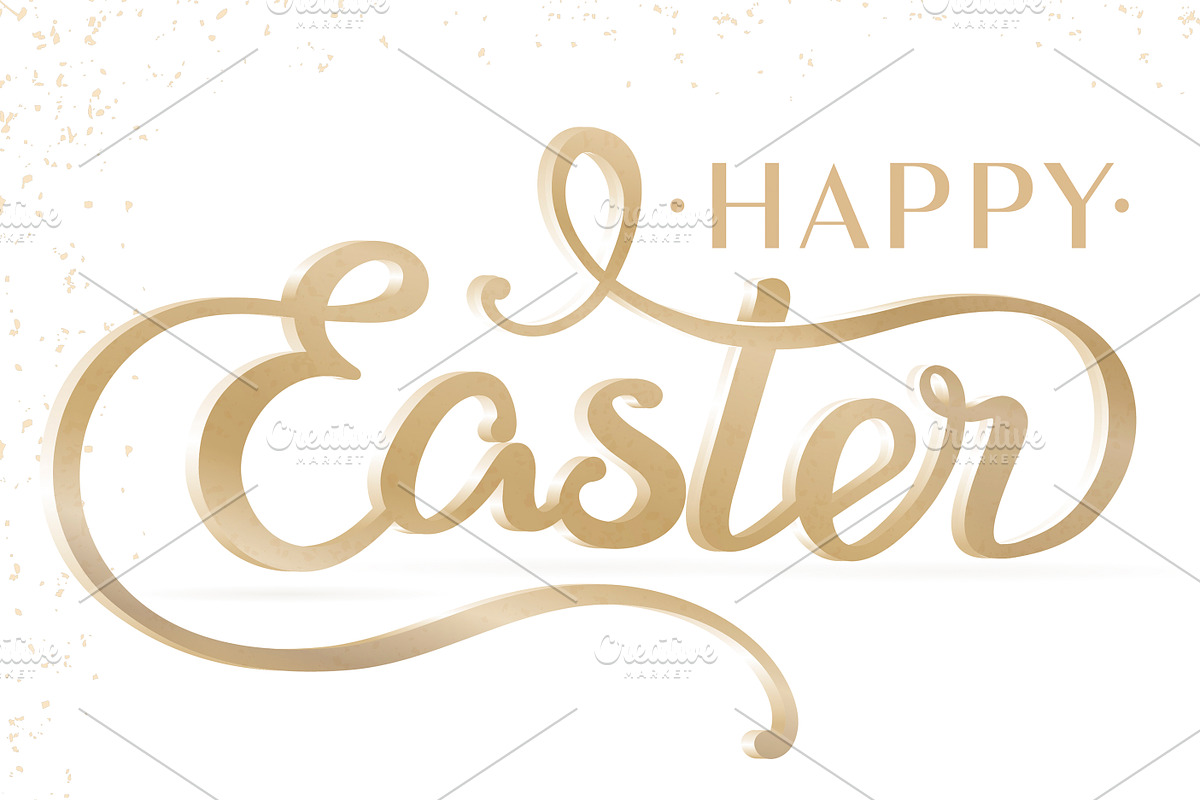 SET / 4 / Golden Eggs for EASTER, a Decorative Illustration by Nadin_Lebedeva (Photo 8 of 8)