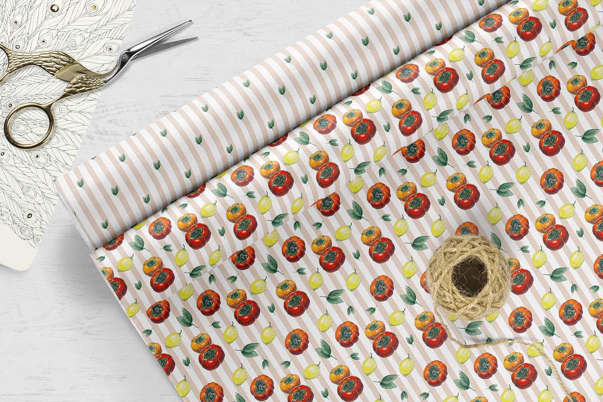 Watercolor Citrus Seamless Patterns, a Pattern Graphic by Oksana Dovhopol Art (Photo 10 of 12)