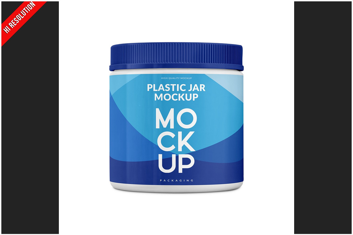 Premium Plastic Jar Mockup, a Cups & Container Mockup by Bruno's Shop (Photo 1 of 3)