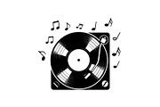 Vintage Vinyl Record & Turntable Bun, an Illustration by Creativeshirt (Thumbnail 6 of 31)