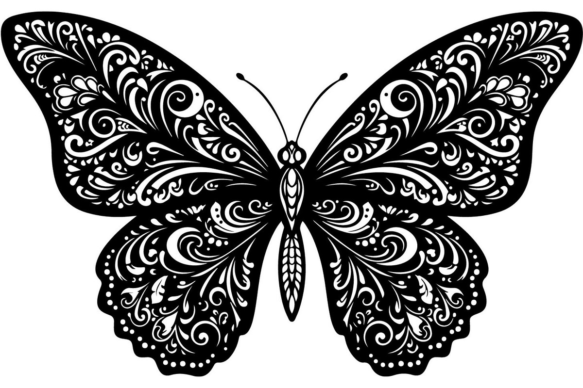 Butterfly Silhouette Bundle, a Decorative Illustration by Designer_Momina (Photo 16 of 20)