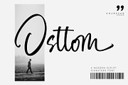Osttom - A Modern Script, a Script Font by khurasan (Thumbnail 1 of 7)