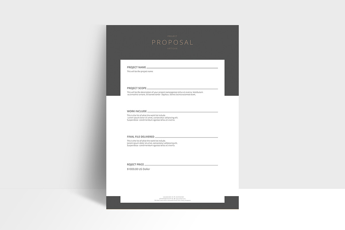 Brief-Estimation-Invoice-Letterhead, a Stationery Template by artisanHR (Photo 7 of 9)