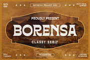 Borensa, a Serif Font by Arterfak Project (Thumbnail 1 of 11)