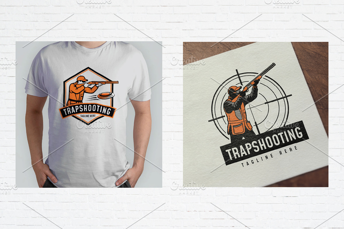 Trapshooting Sport Badge Logo Bundle, a Sport Illustration by Guavanaboy (Photo 3 of 3)