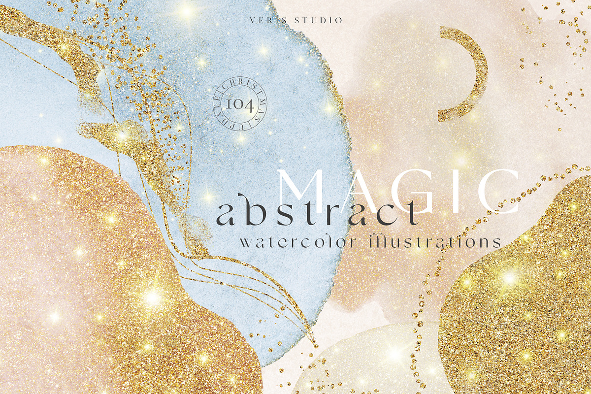 Christmas Abstract Gold Shapes, a Texture Graphic by Veris Studio (Photo 1 of 10)