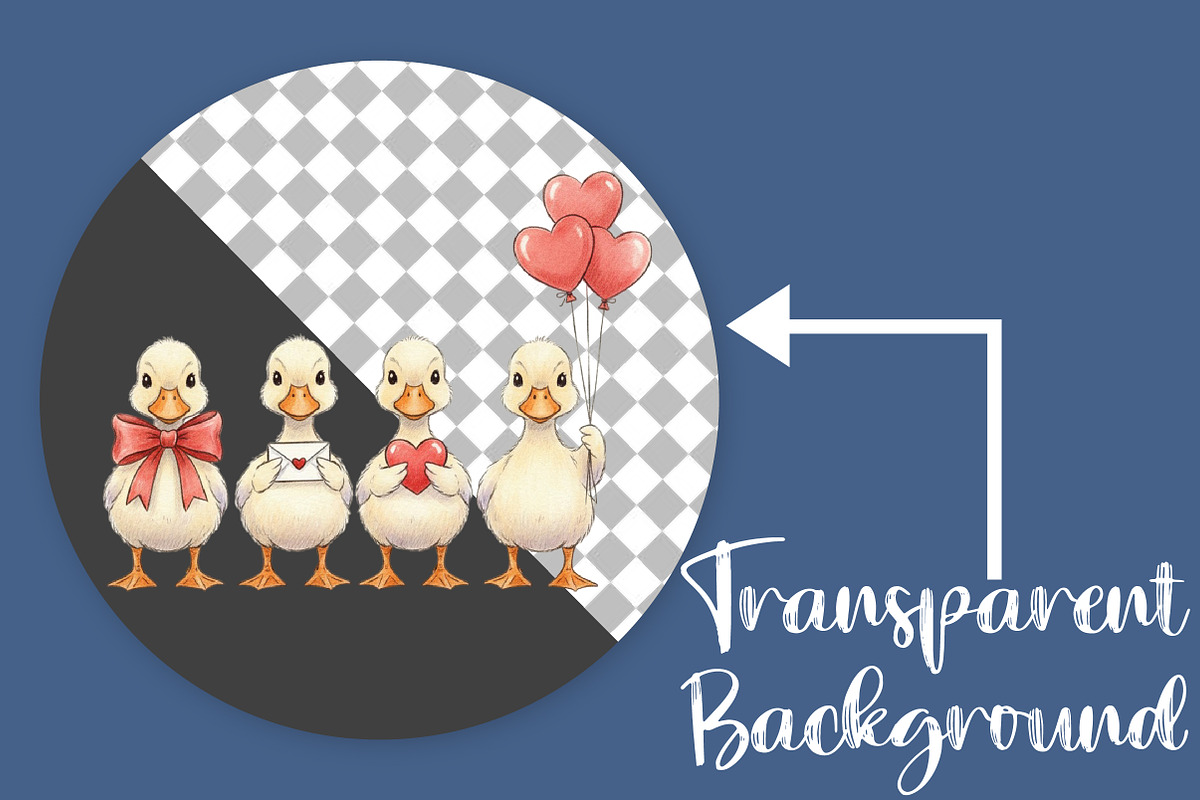 Funny Valentine Goose Png, an Illustration by Canvas Craft (Photo 2 of 7)