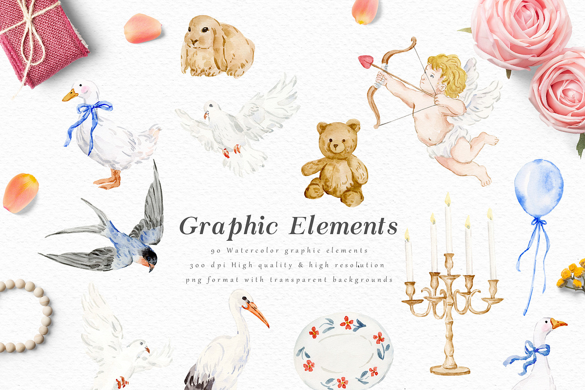 Watercolor Flower Crest DIY, a Decorative Illustration by Graphic Box (Photo 13 of 13)