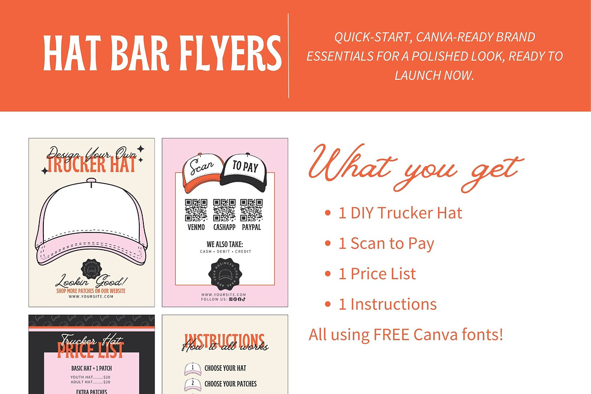 Hat Bar Flyer Templates for Canva, a Flyer Template by Hello Holly Studio (Photo 6 of 10)