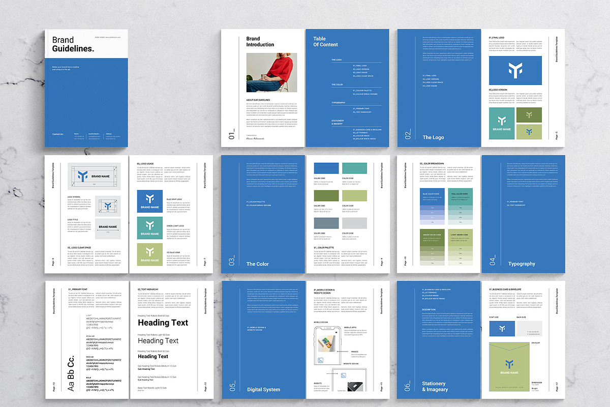 Brand Guidelines Template, a Brochure Template by DesignCrest (Photo 12 of 14)