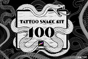 Snake Tattoo Brushes for Procreate, a Brush Add-On by svgocean (Thumbnail 1 of 10)