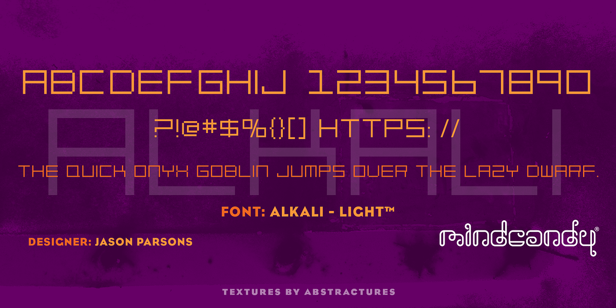 Alkali™, a Font by MINDCANDY (Photo 1 of 3)