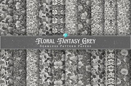Floral Fantasy Grey Patterns
