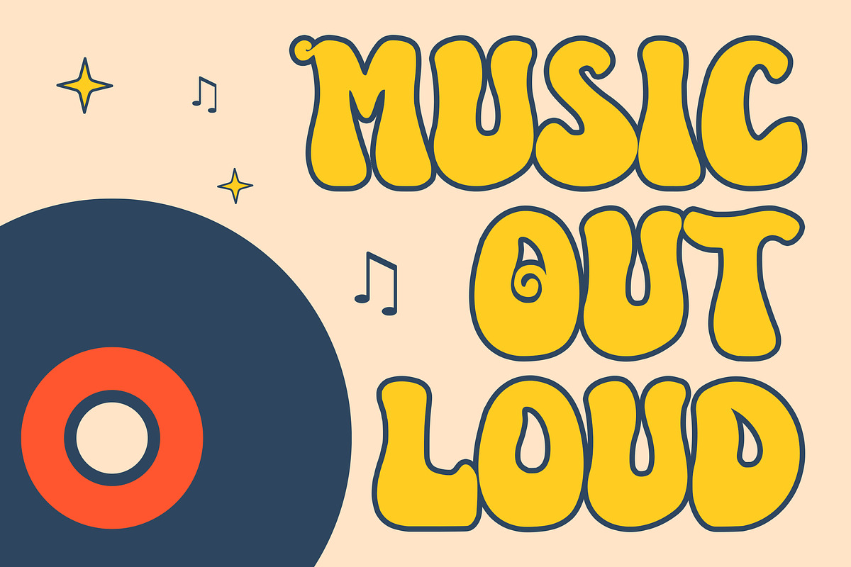 QueenMelody - Groovy Display Font, a Symbol Font by AQR Studio (Photo 3 of 9)